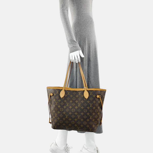 NEVERFULL GM Monogram Coated Canvas Brown