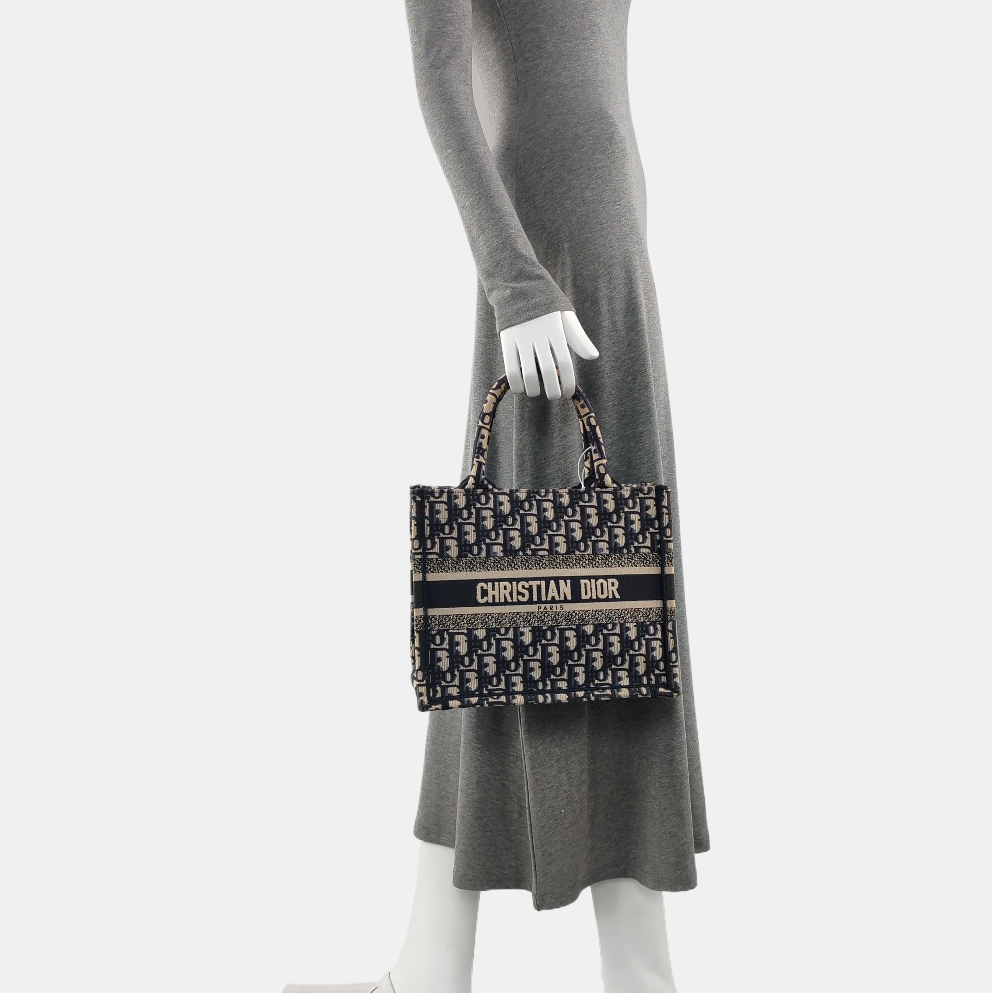Book Tote Small Oblique Canvas Blue