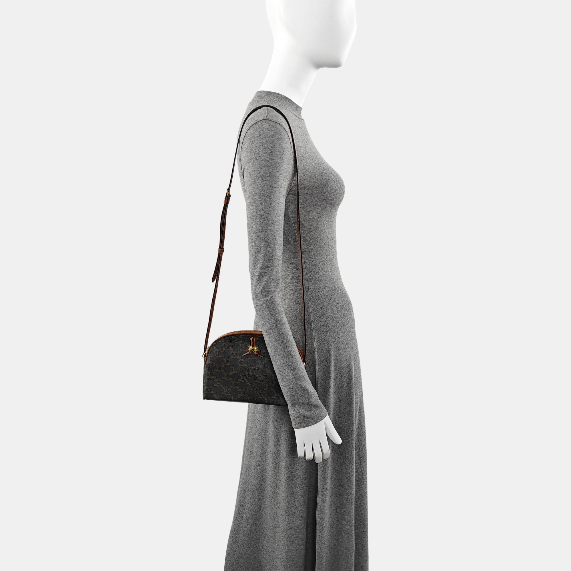 Authenticated pre-owned  TRIOMPHE Coated Canvas Black - Shoulder Bag at Looply