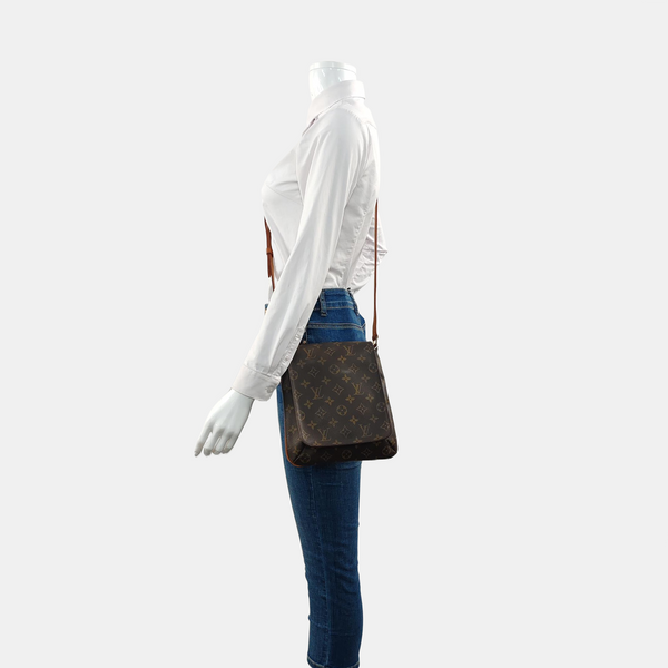 MUSETTE TANGO PM Monogram Coated Canvas Brown
