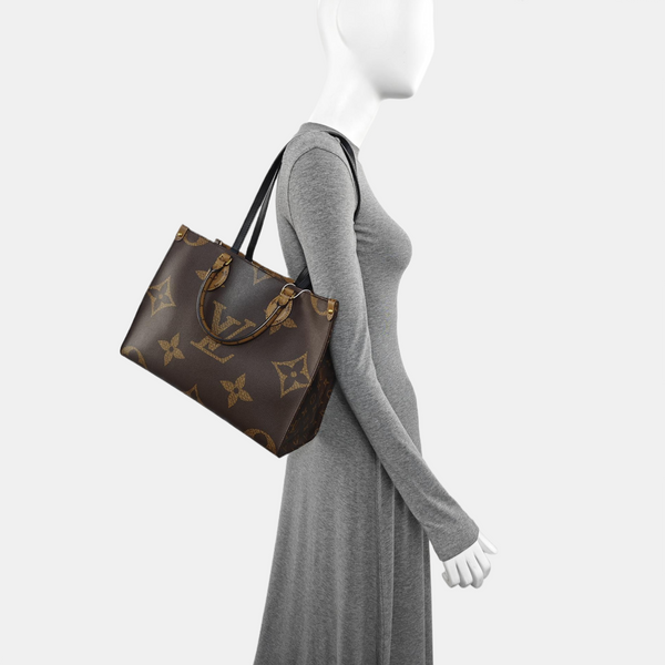 ONTHEGO MM Monogram Coated Canvas Brown