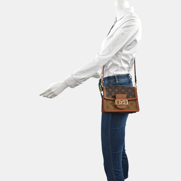 DAUPHINE Mini Monogram Coated Canvas Brown