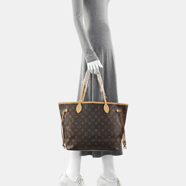 NEVERFULL MM Monogram Coated Canvas Brown