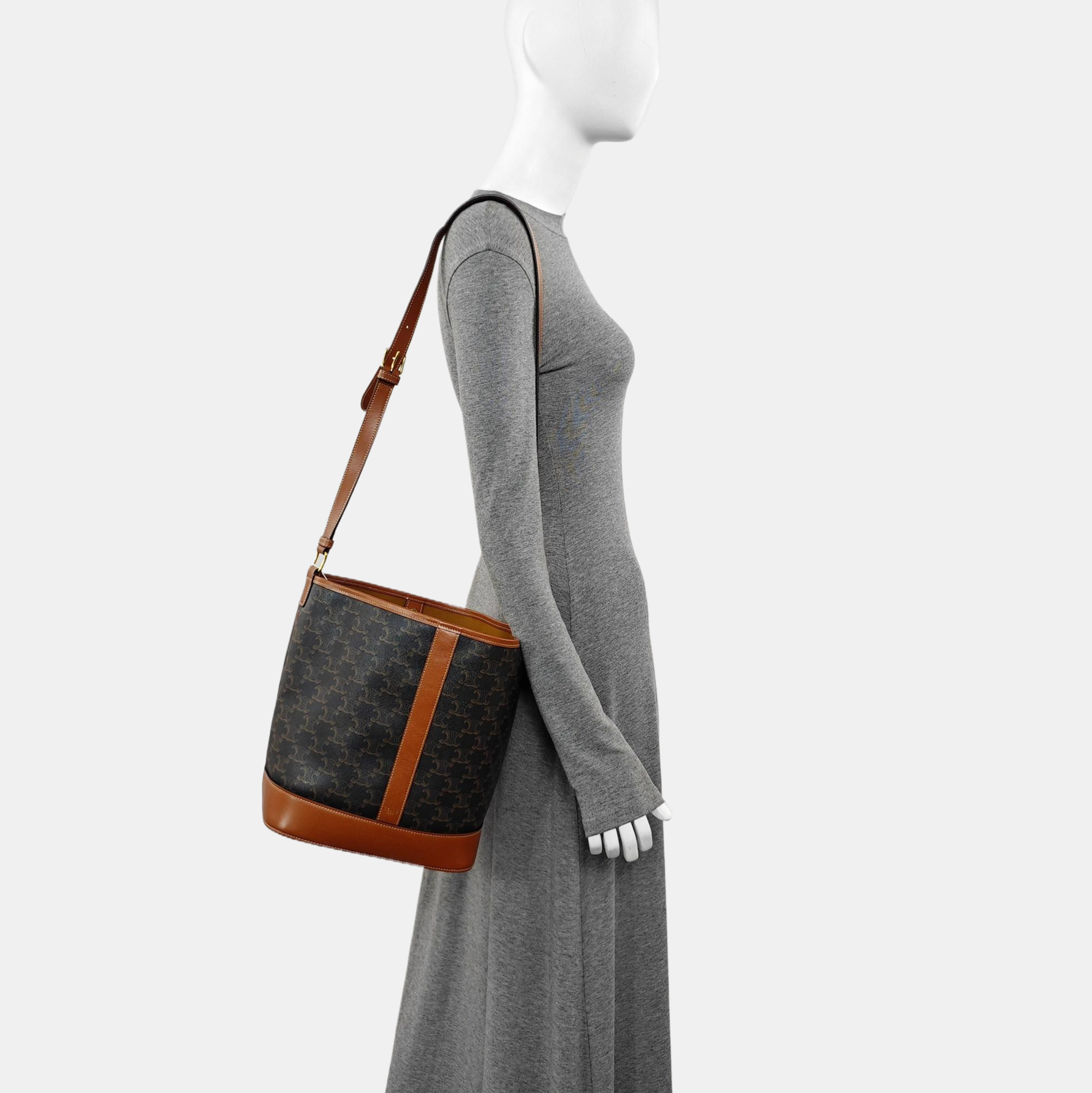 TRIOMPHE CANVAS Medium Coated Canvas Brown