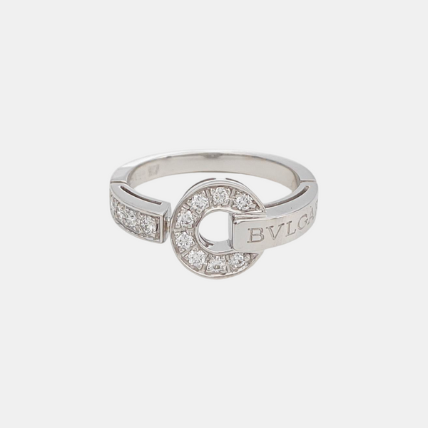 BVLGARI BVLGARI 18k White Gold Silver Ring EU 56