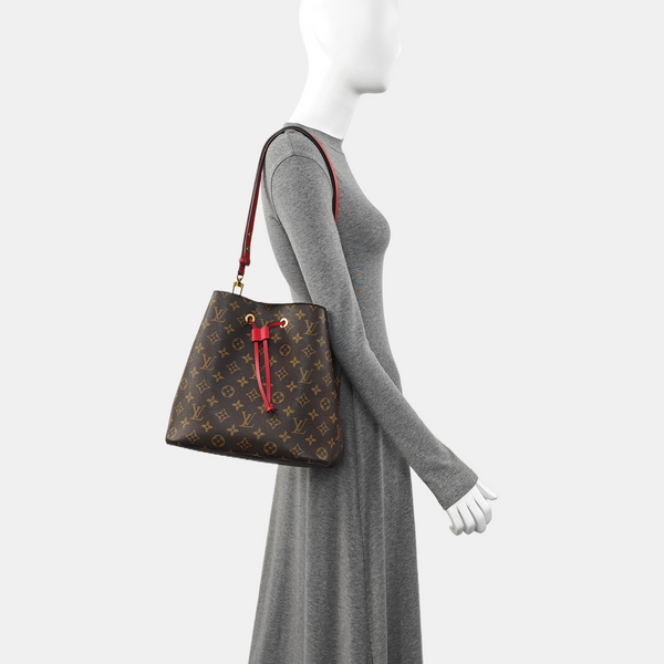 NÉONOÉ MM Monogram Coated Canvas Brown