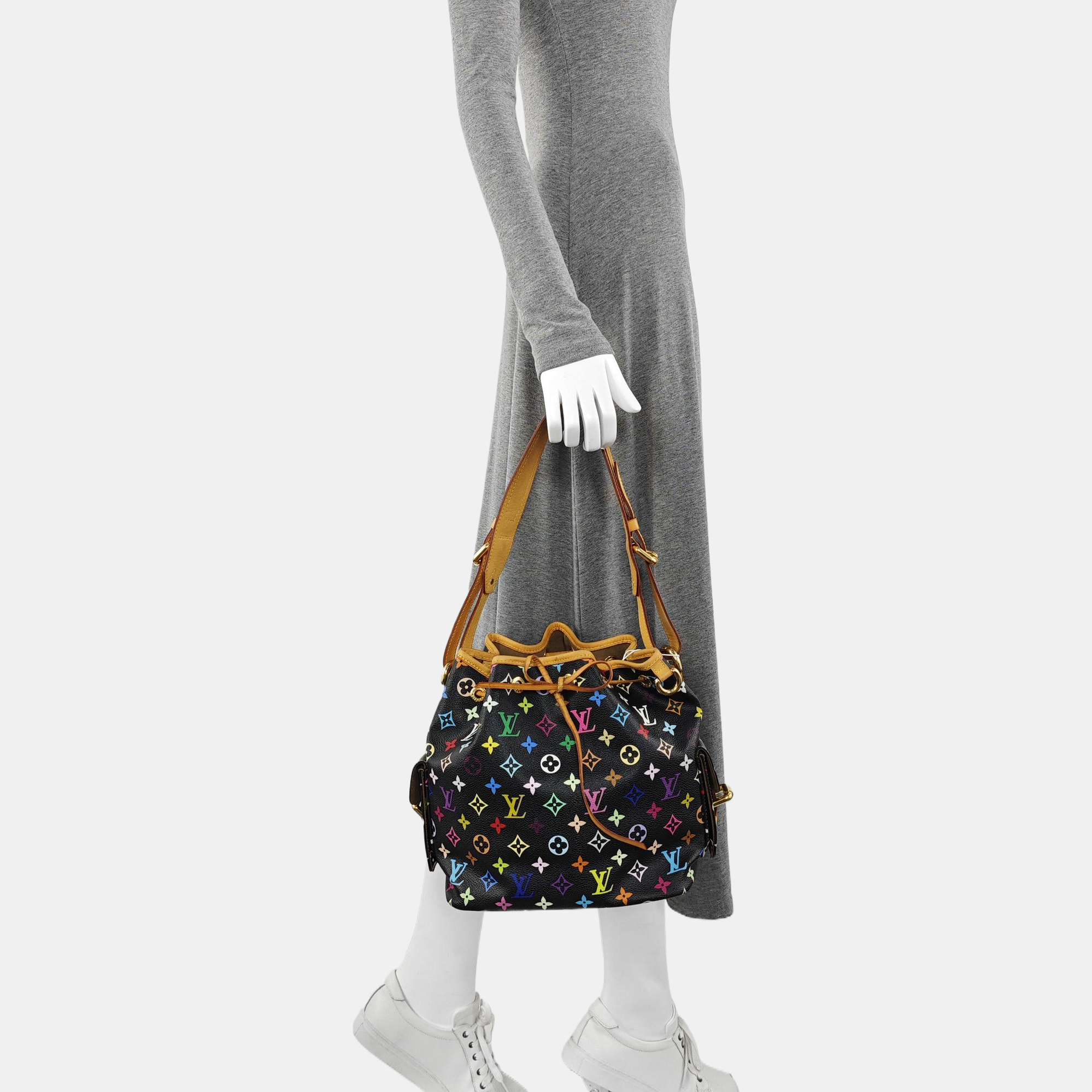 LV × TM NÉONOÉ MM Monogram Coated Canvas Black