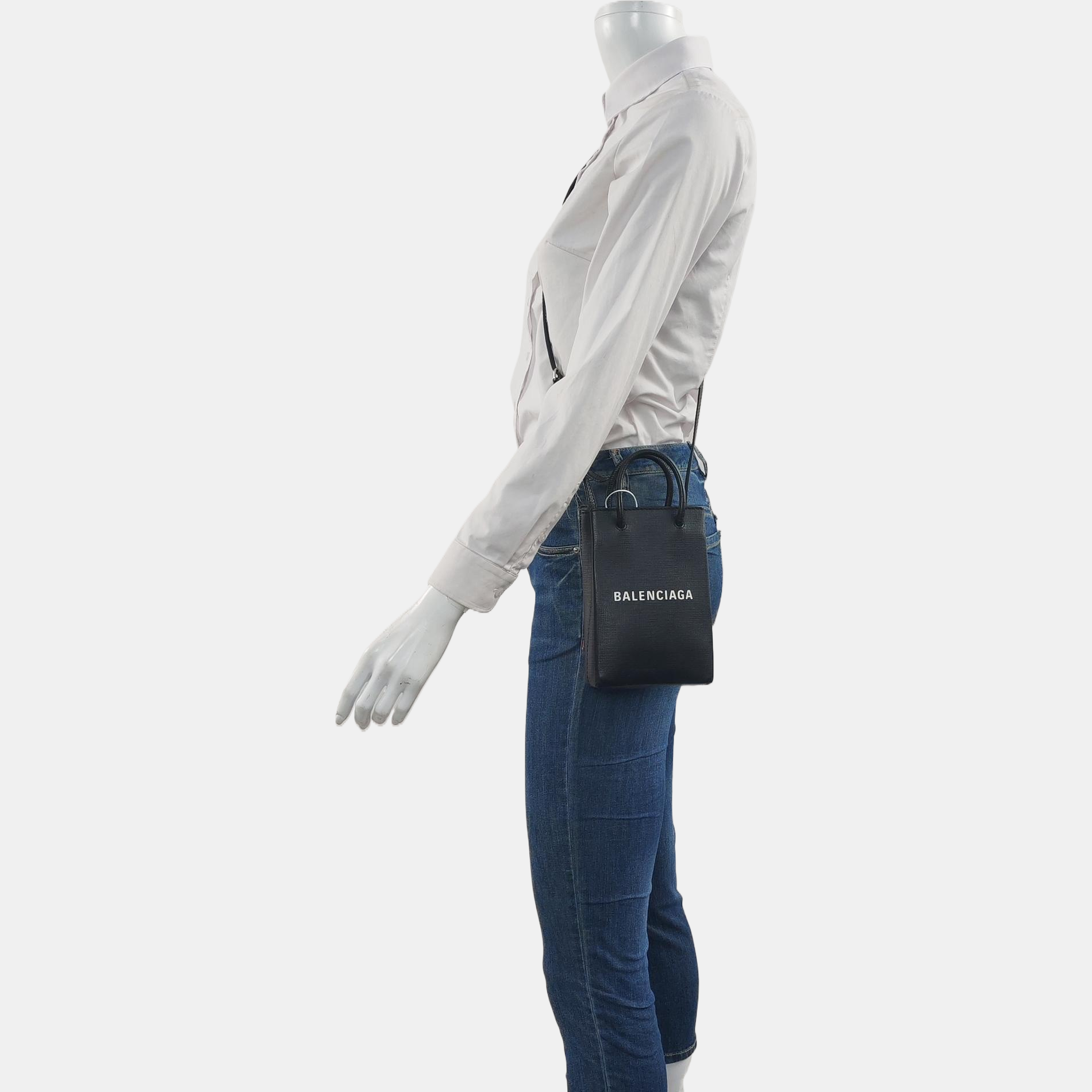 Shopping Bag Calfskin Black