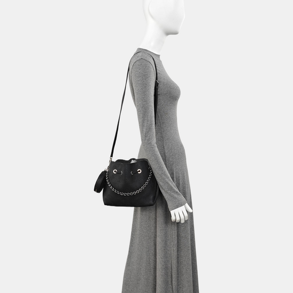 BELLA Monogram Calfskin Black