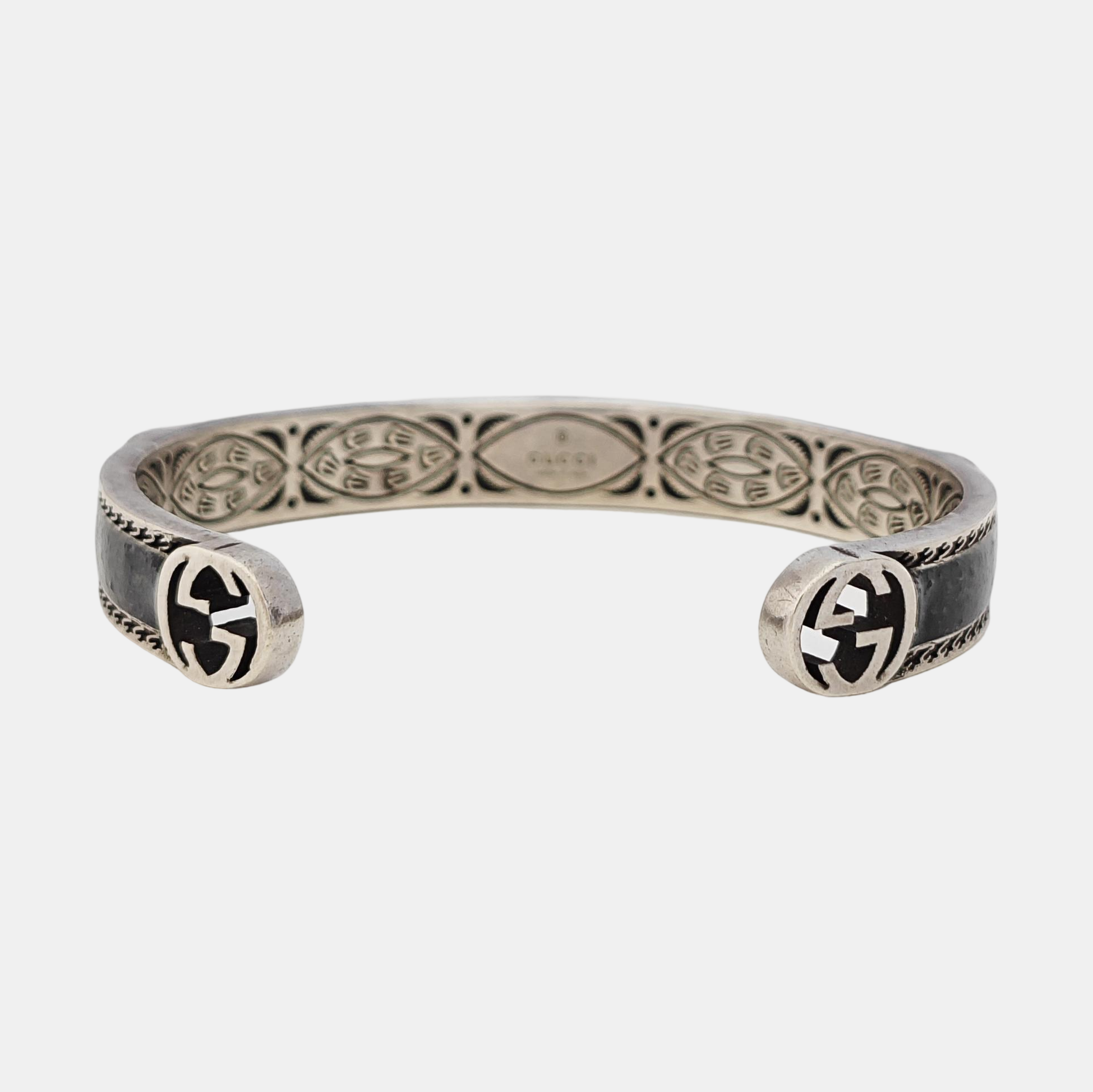 Interlocking G 925 Sterling Silver Bangle