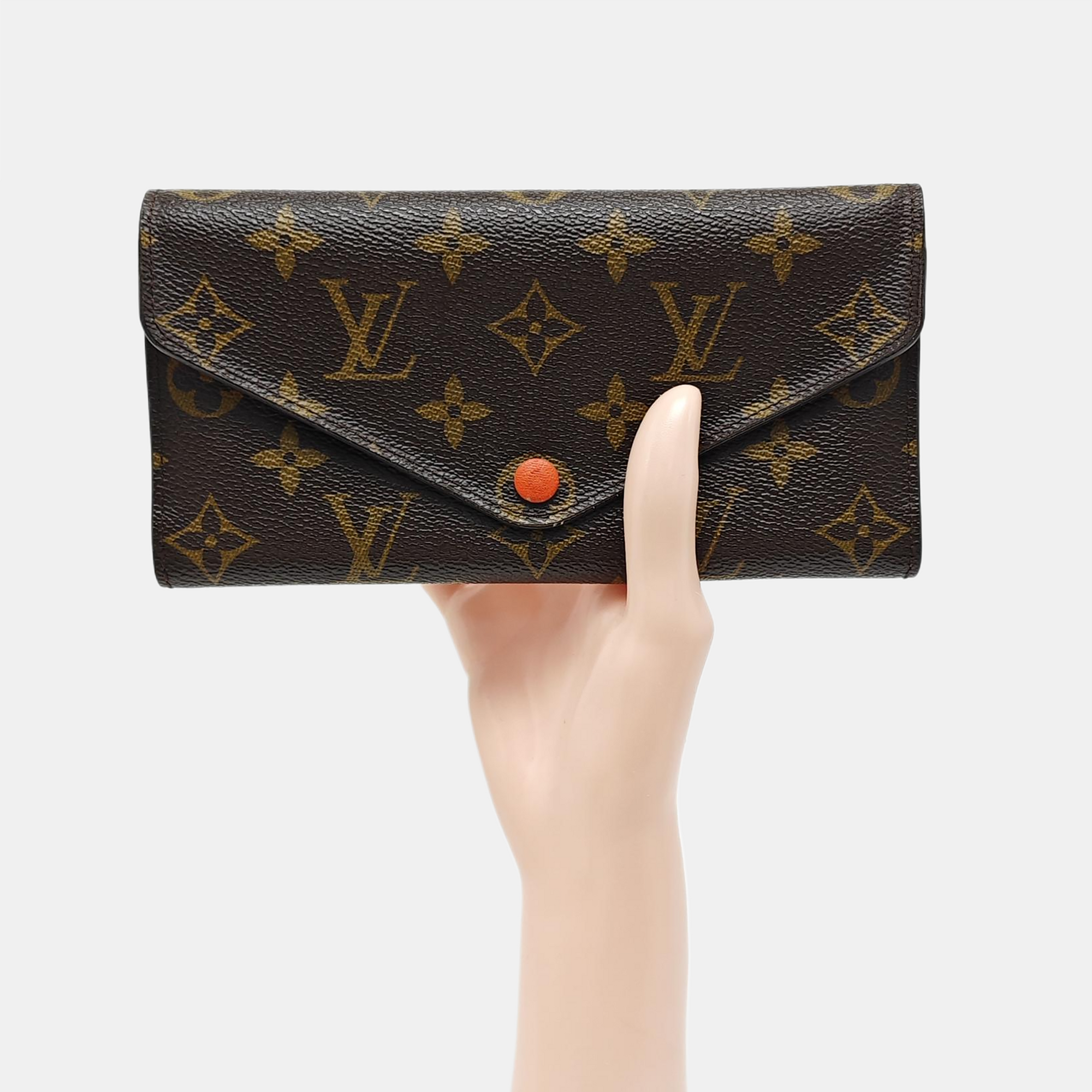 JOSÉPHINE Monogram Coated Canvas Brown Wallet
