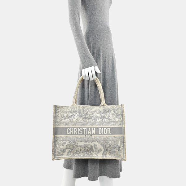 Book Tote Medium Canvas Gray