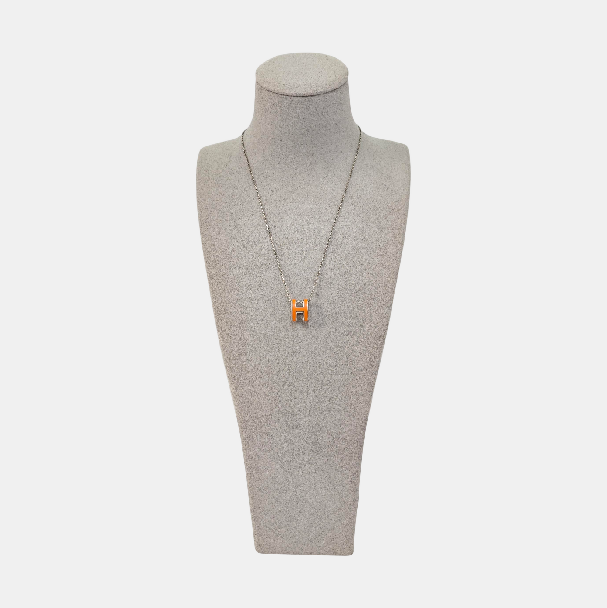 Pop H Metal Silver Necklace