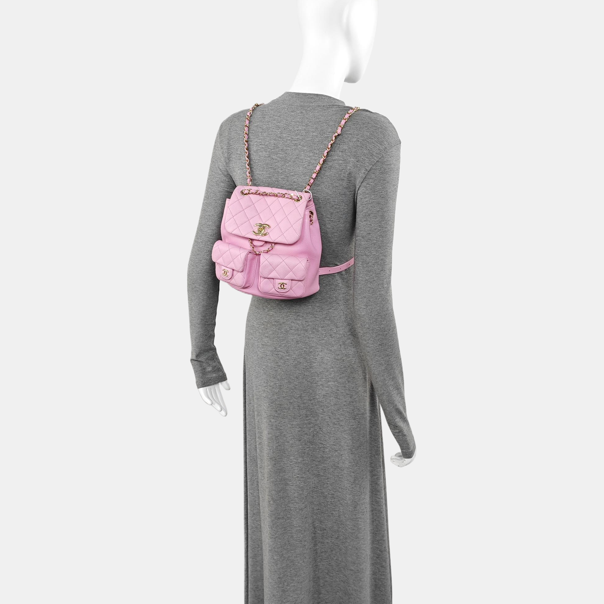 DUMA Small Quilted Grained Calfskin Pink