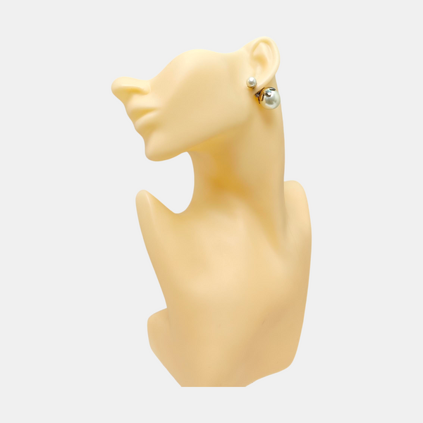 Dior Tribales Metal White Stud Earrings