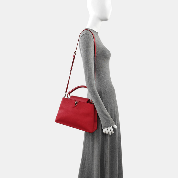 CAPUCINES MM Calfskin Red