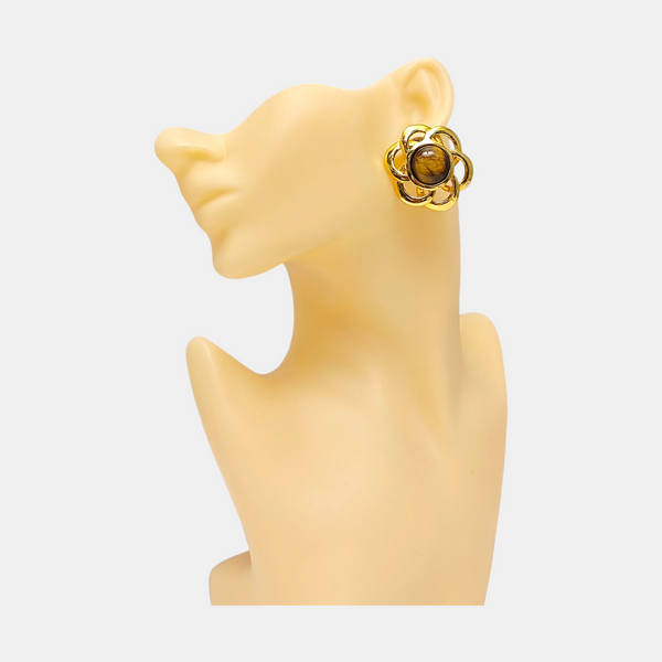 Metal Gold Clip On Earrings