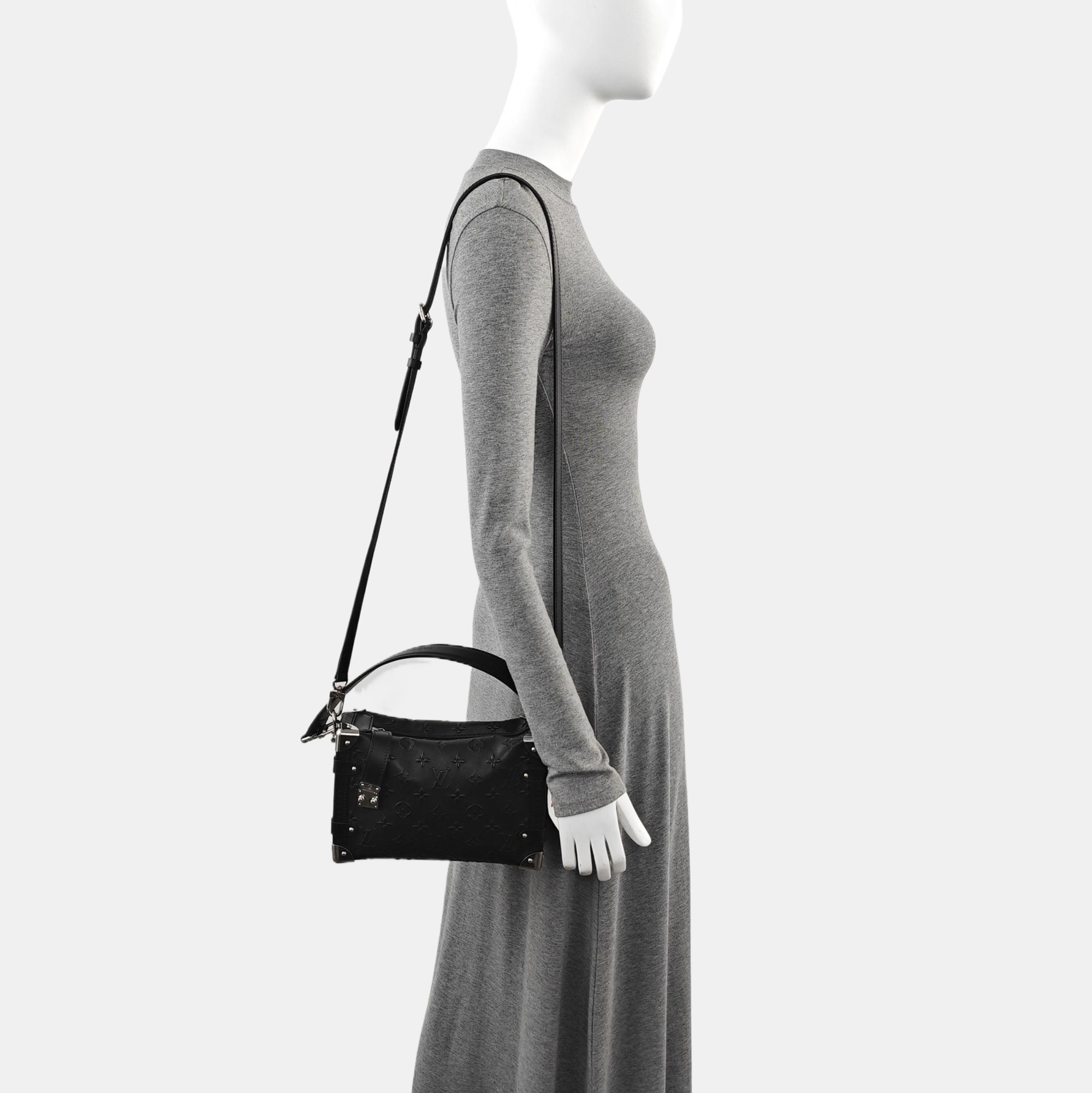 SIDE TRUNK MM Monogram Calfskin Black