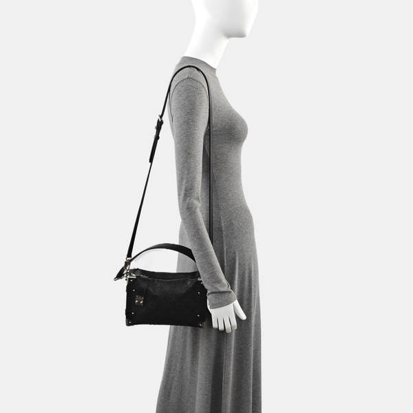 SIDE TRUNK MM Monogram Calfskin Black
