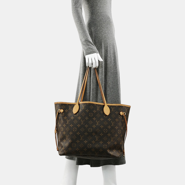 NEVERFULL MM Monogram Coated Canvas Brown