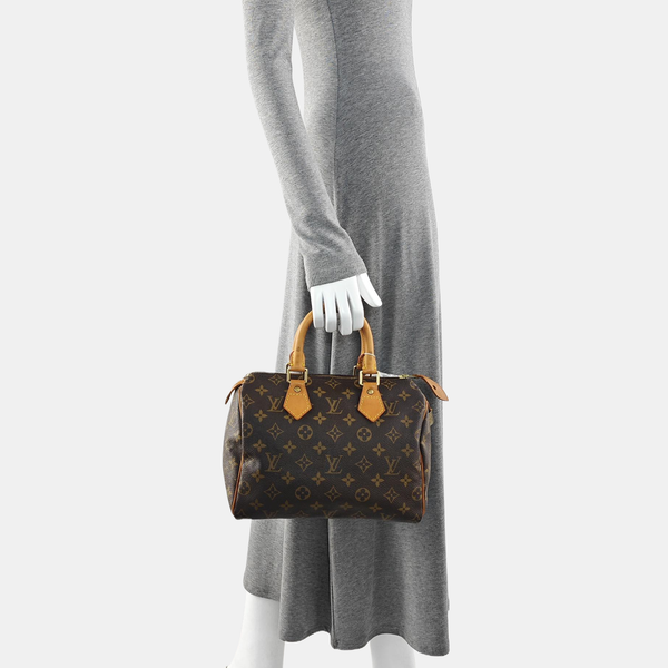 SPEEDY 25 Monogram Coated Canvas Brown