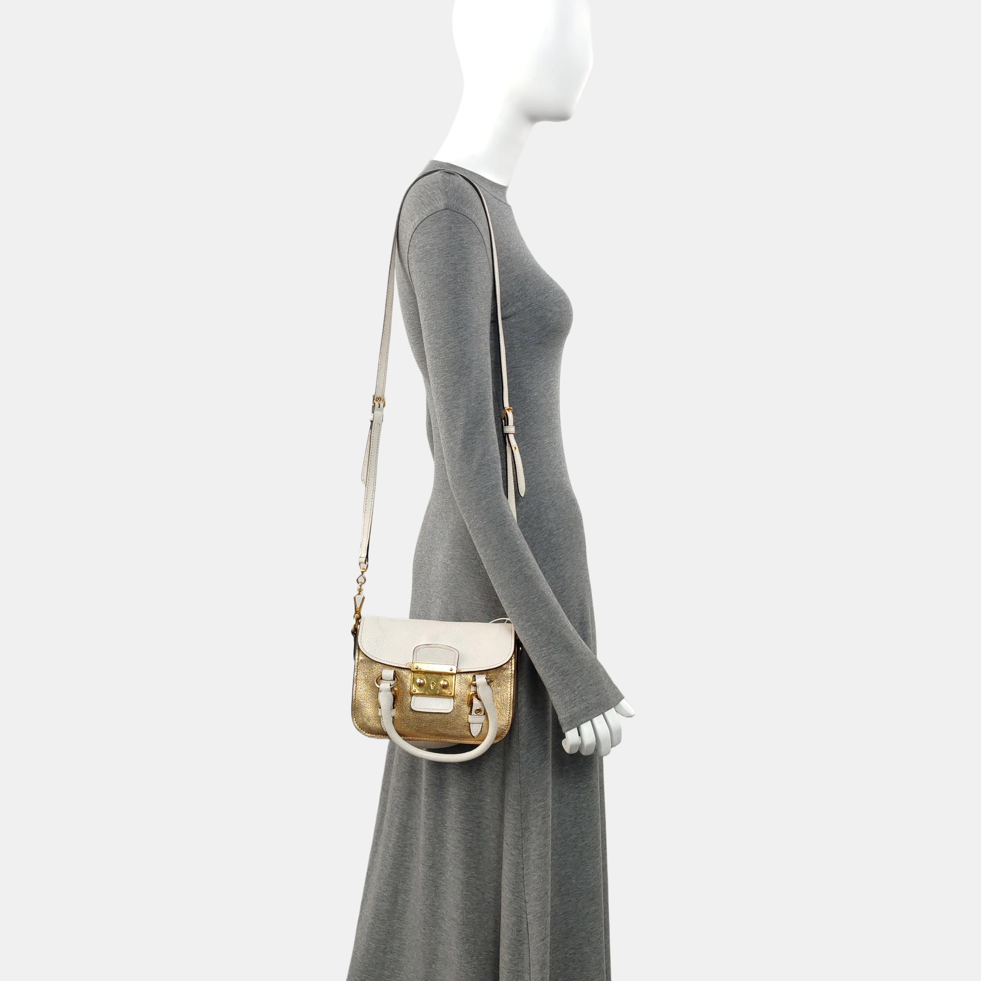 Calfskin Shoulder Bag Gold