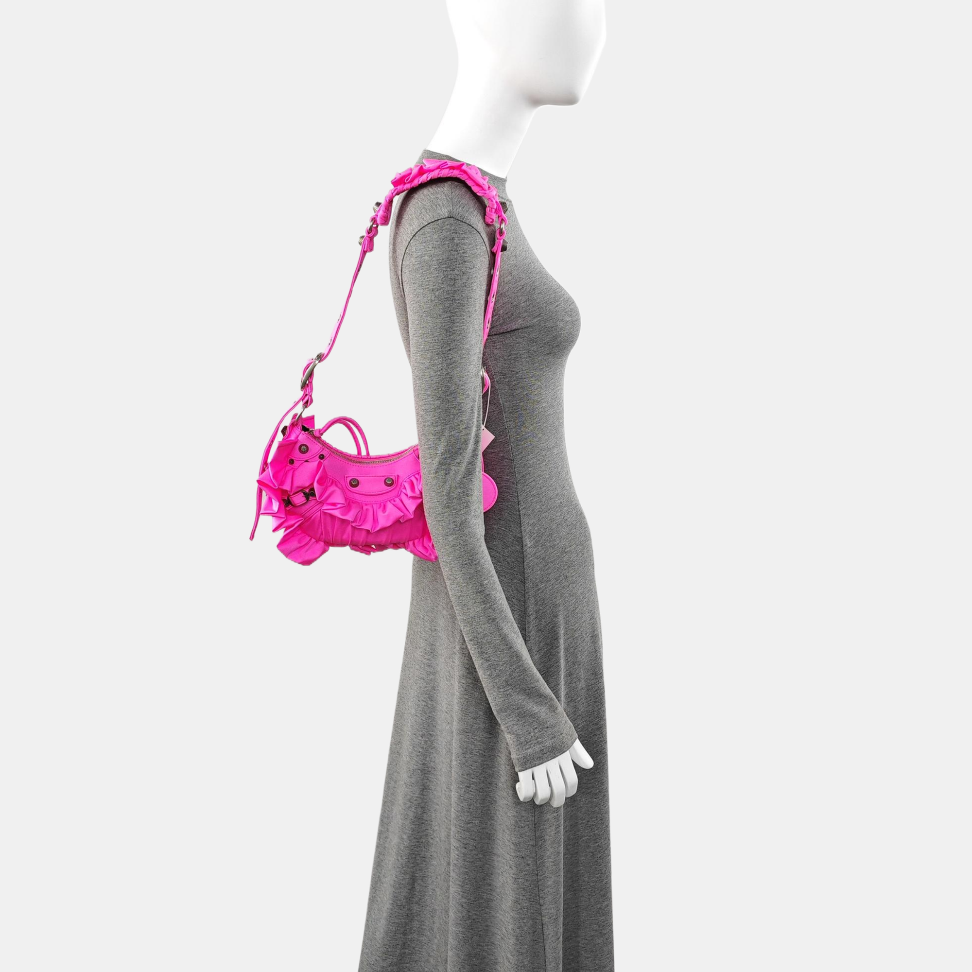 Authenticated pre-owned  Le Cagole XS Fabric Pink - Shoulder Bag at Looply