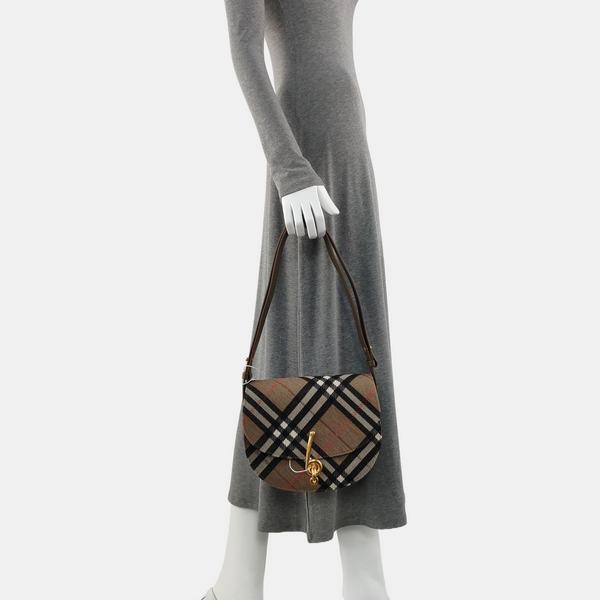 B Clip Small Fabric Brown