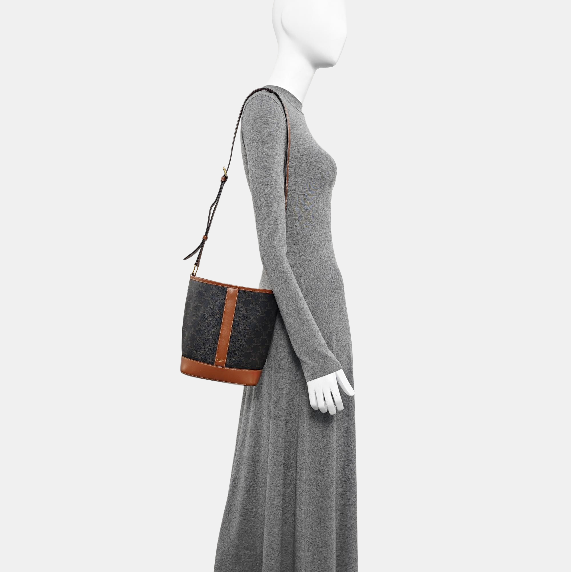 TRIOMPHE CANVAS Small Coated Canvas Brown