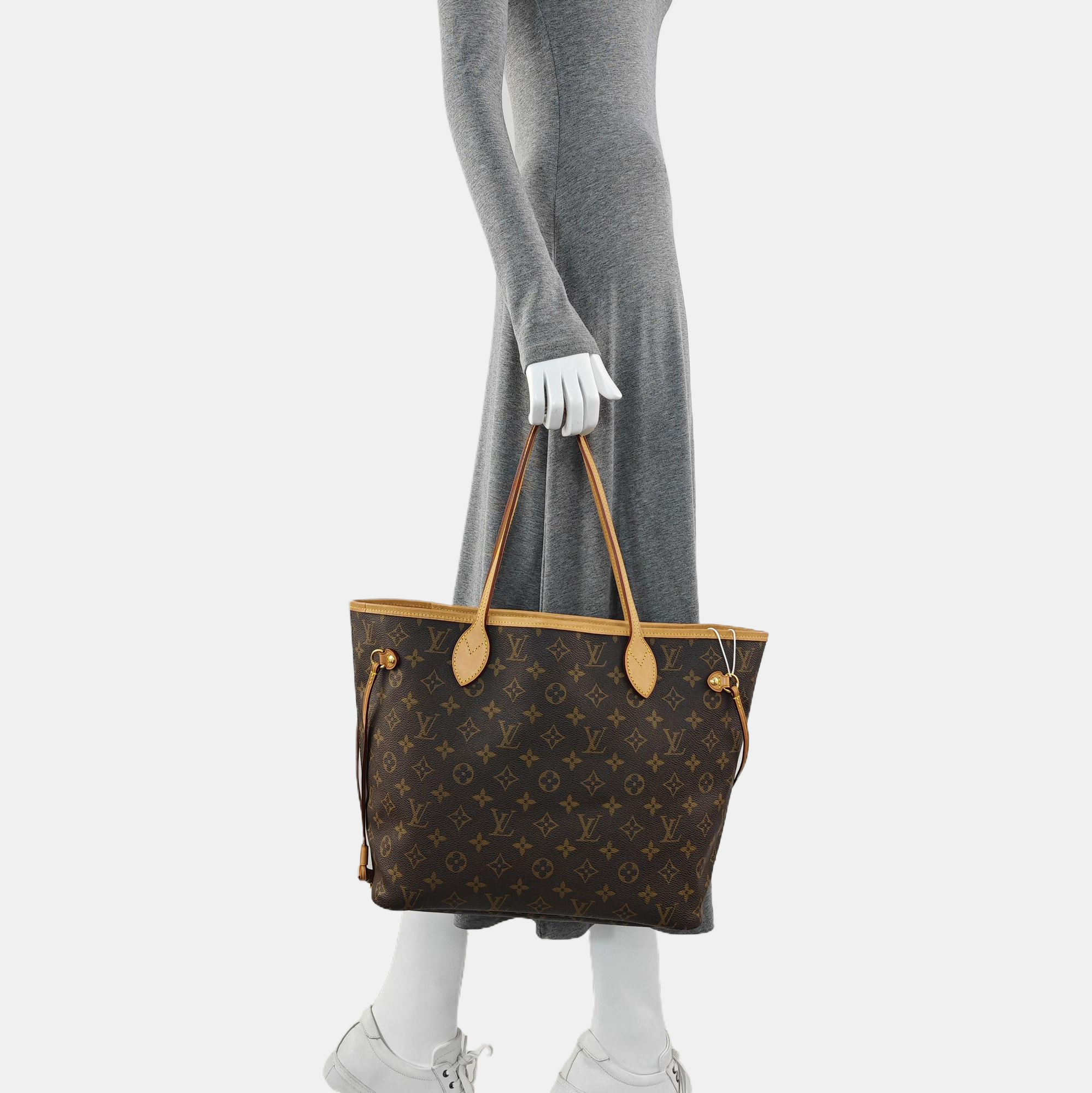 NEVERFULL MM Monogram Coated Canvas Brown