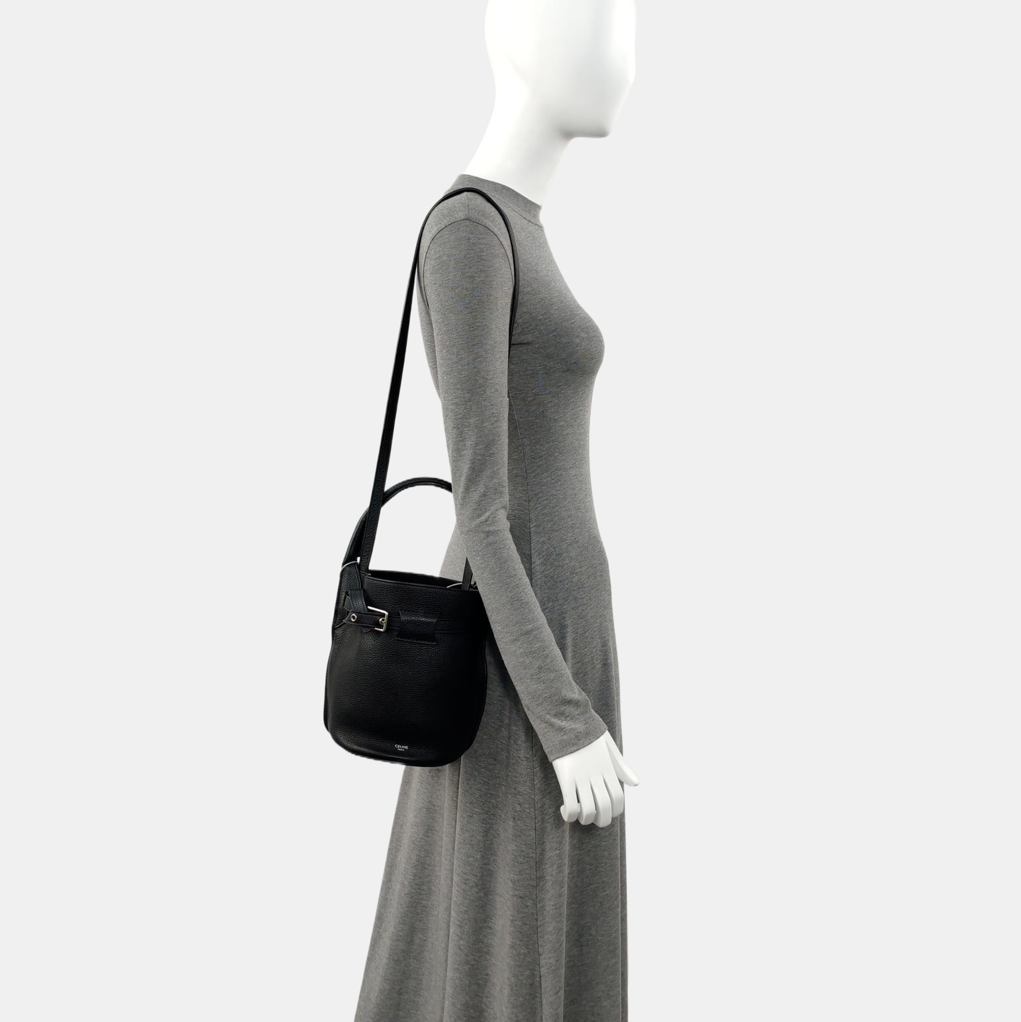 Authenticated pre-owned  BIG BAG Nano Calfskin Black - Bucket Bag at Looply