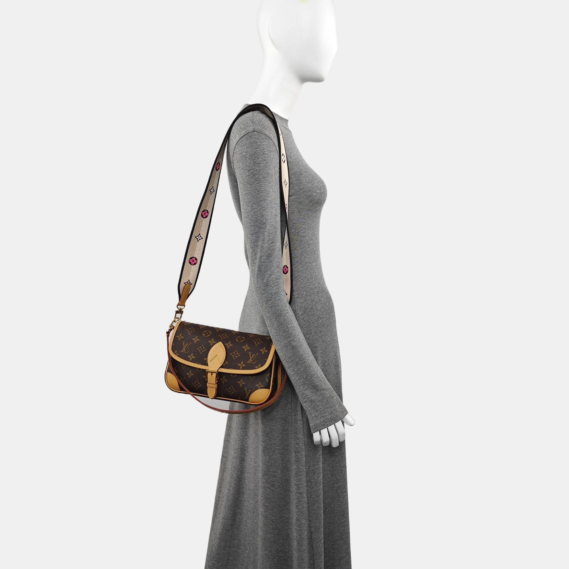 DIANE Monogram Coated Canvas Brown