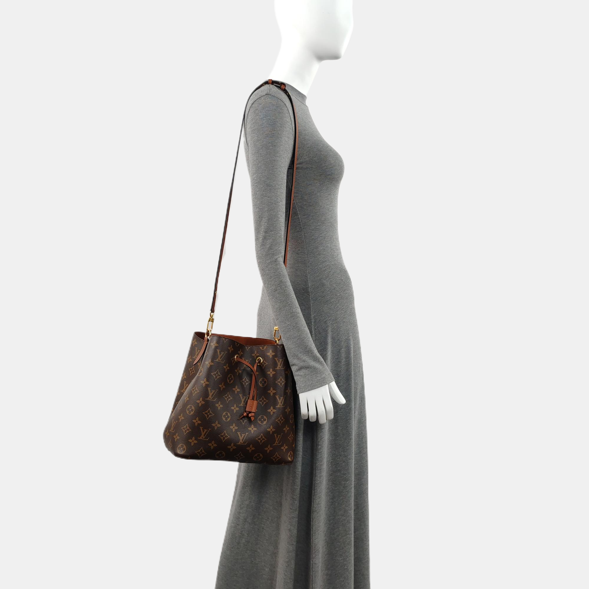 NÉONOÉ MM Monogram Coated Canvas Brown