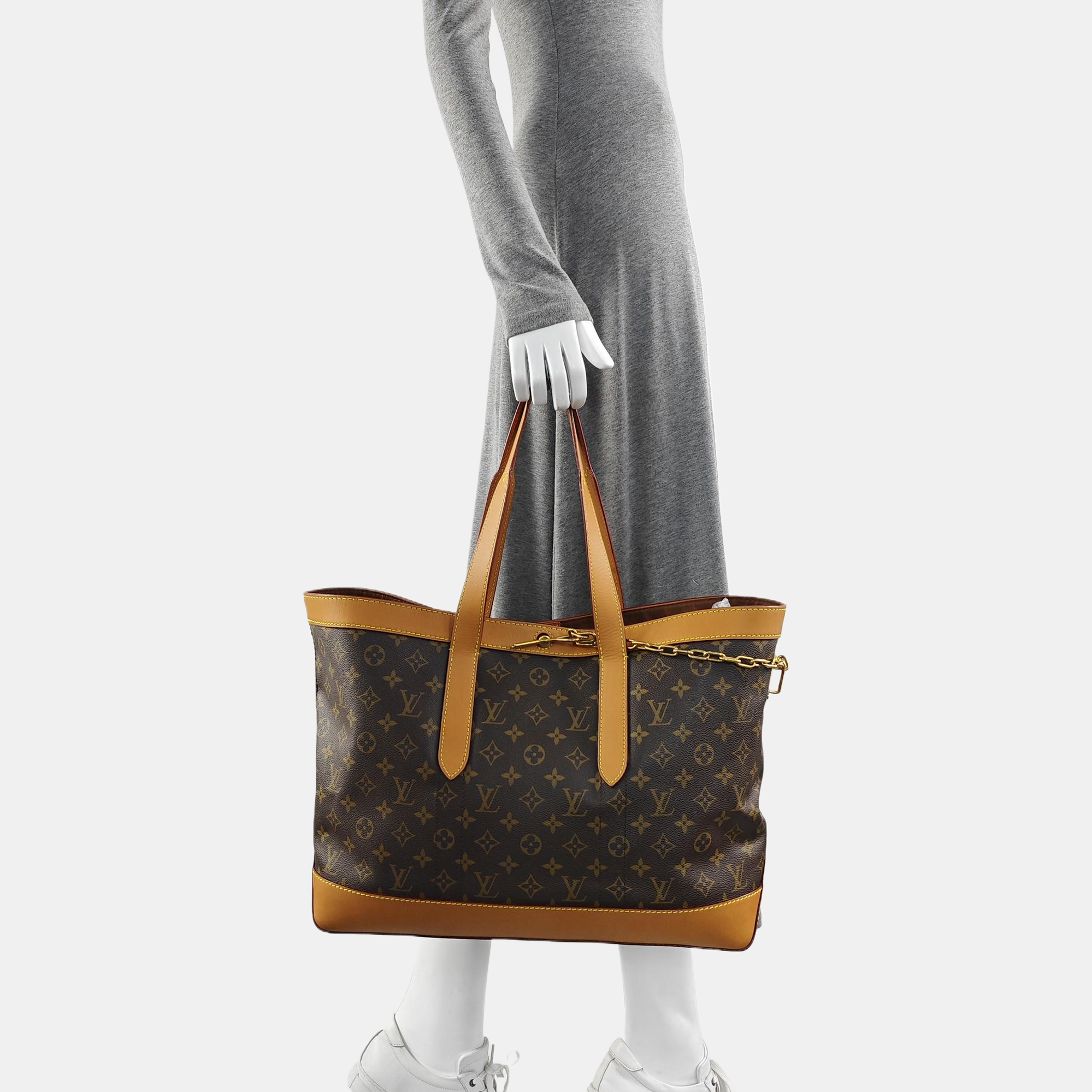 CABAS VOYAGE PM Monogram Coated Canvas Brown