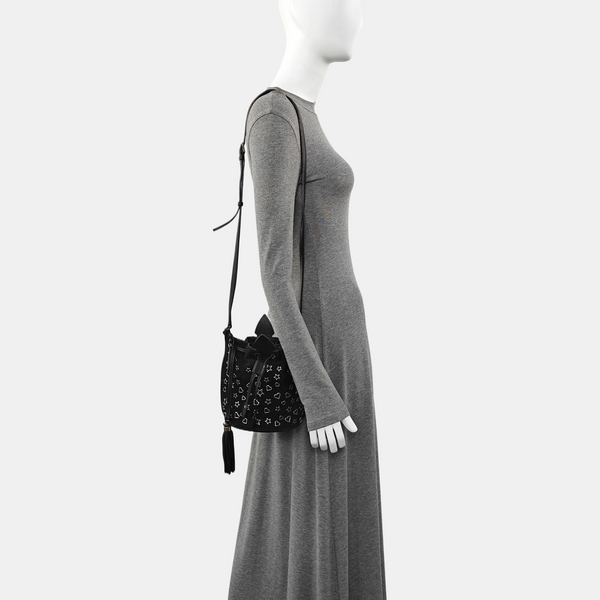 Suede Bucket Bag Black