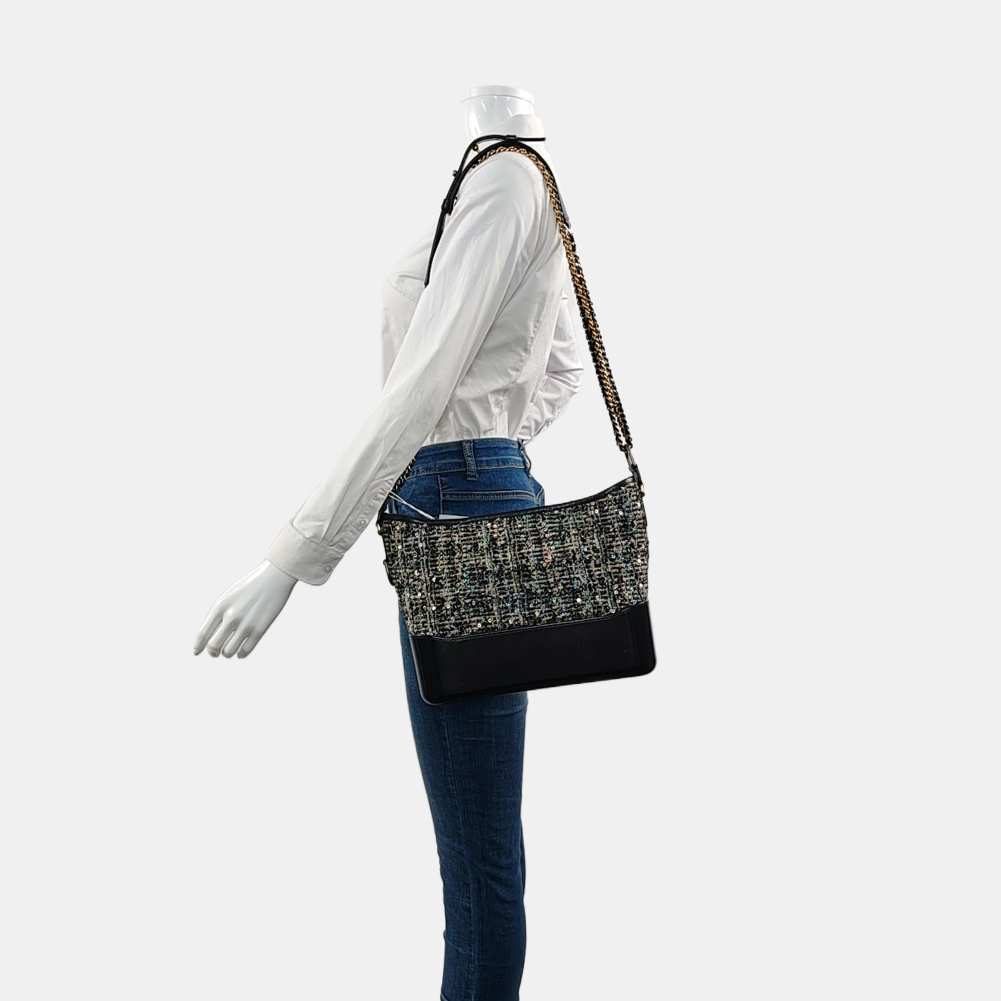 GABRIELLE Medium Quilted Wool Blue