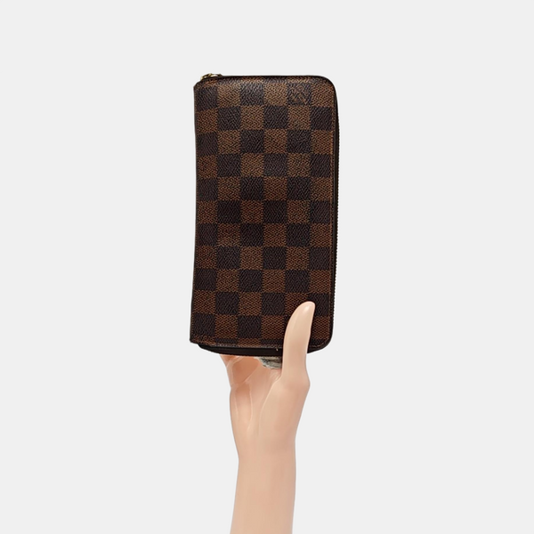 BRAZZA Damier Ebene Coated Canvas Brown