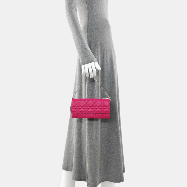Cannage Lambskin Top Handle Bag Red