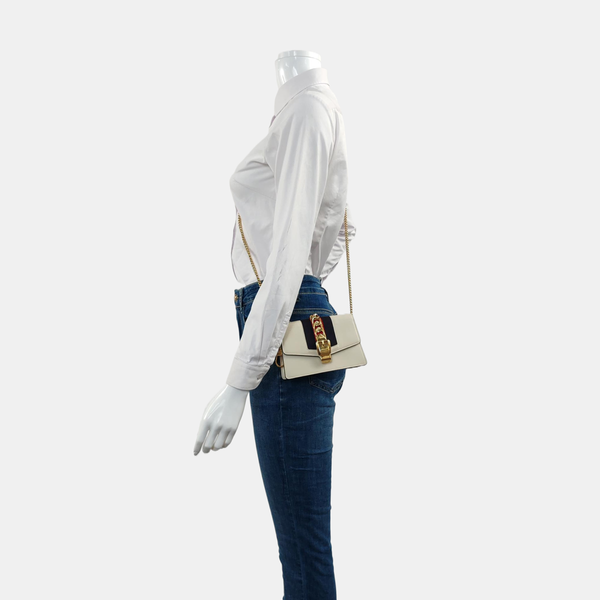 Sylvie Super Mini Calfskin White