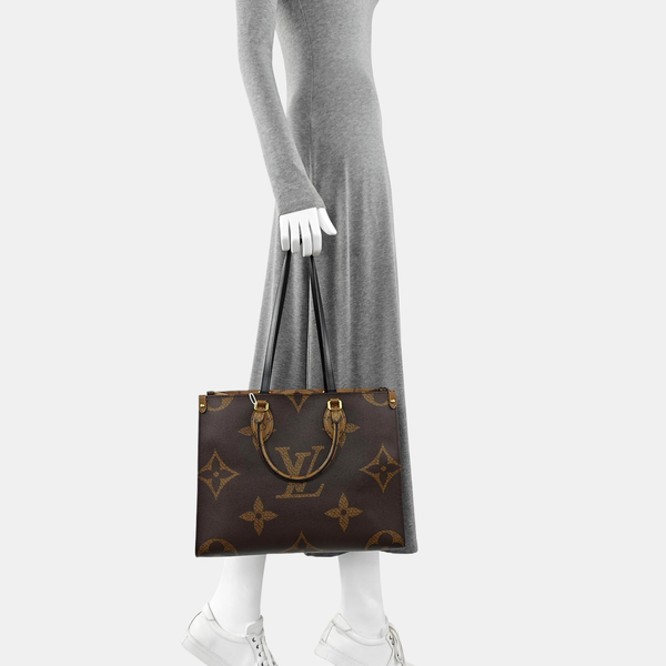 ONTHEGO MM Monogram Coated Canvas Brown