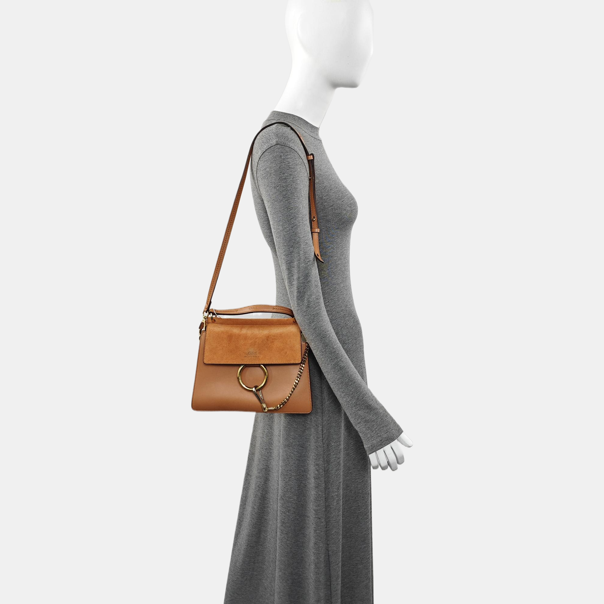 Faye Small Calfskin Brown