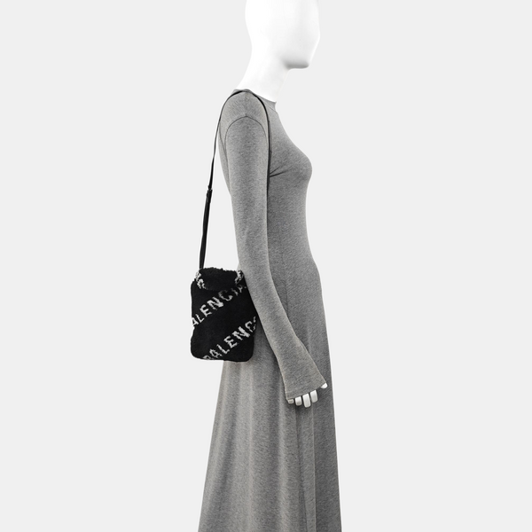 Fabric Shoulder Bag Black