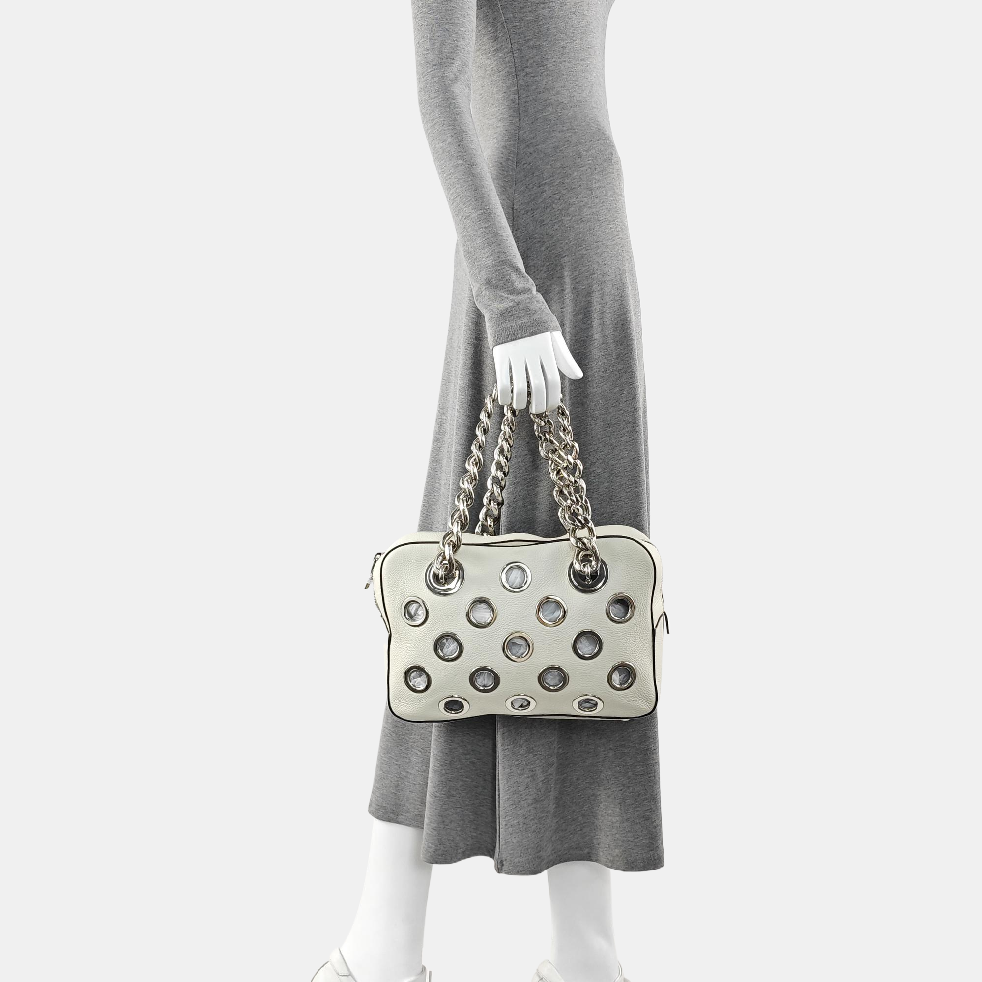 Calfskin Shoulder Bag White