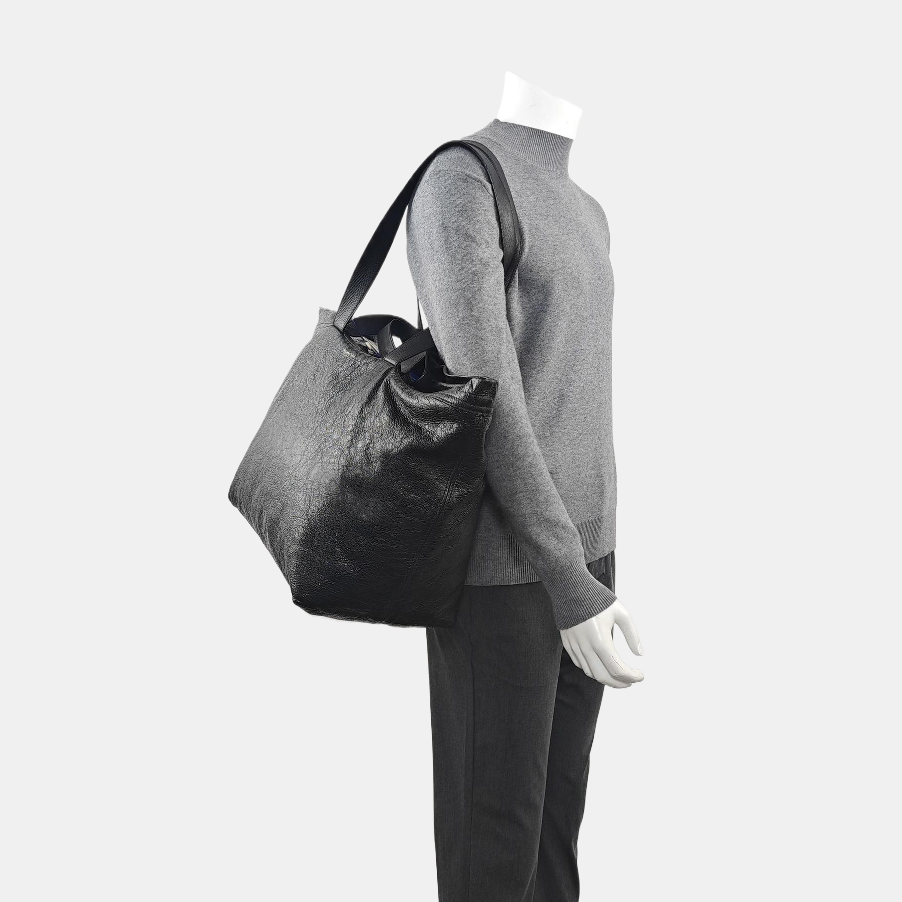 Lambskin Tote Bag Black