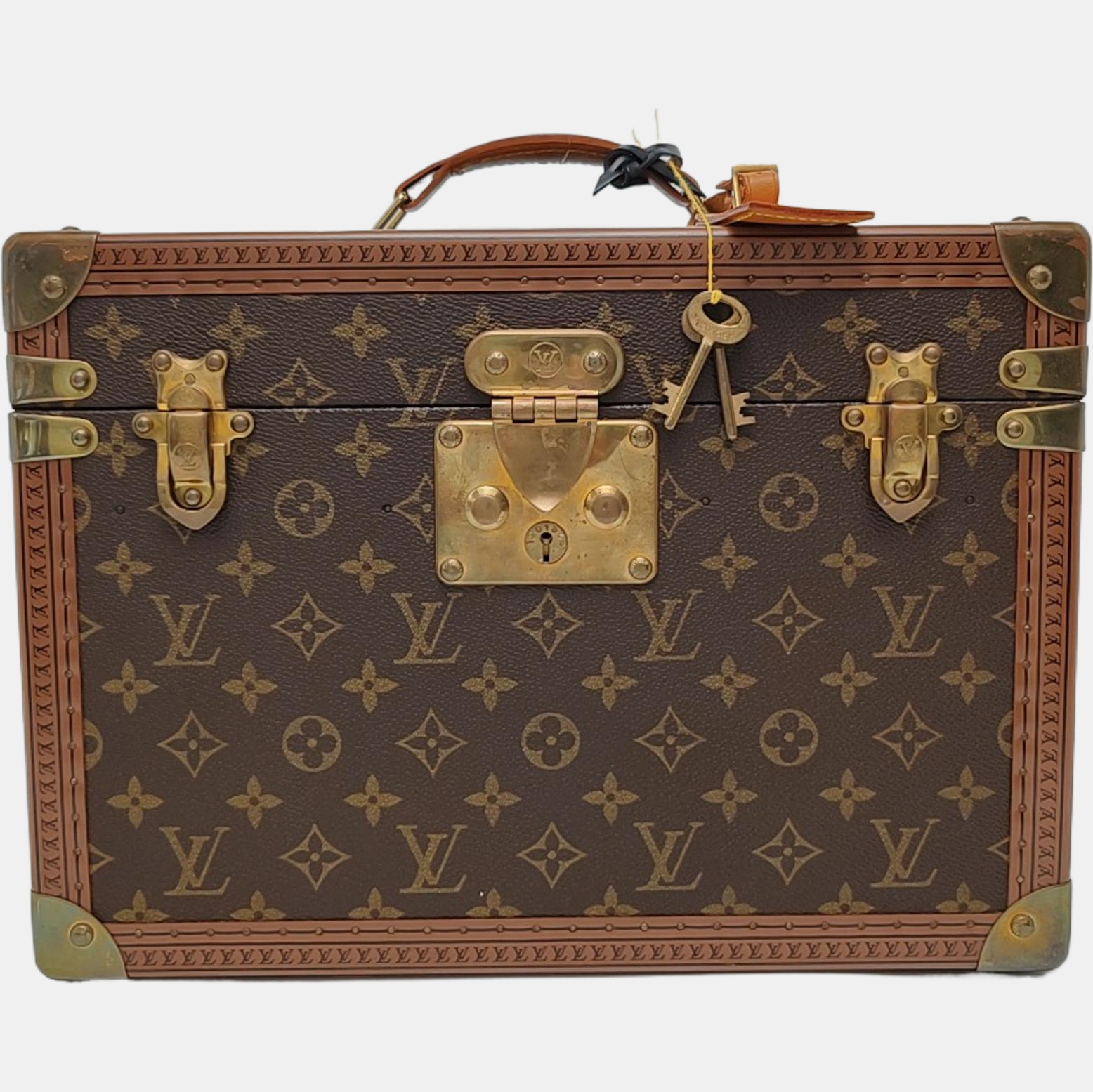 COFFRET TRÉSOR Monogram Coated Canvas Brown