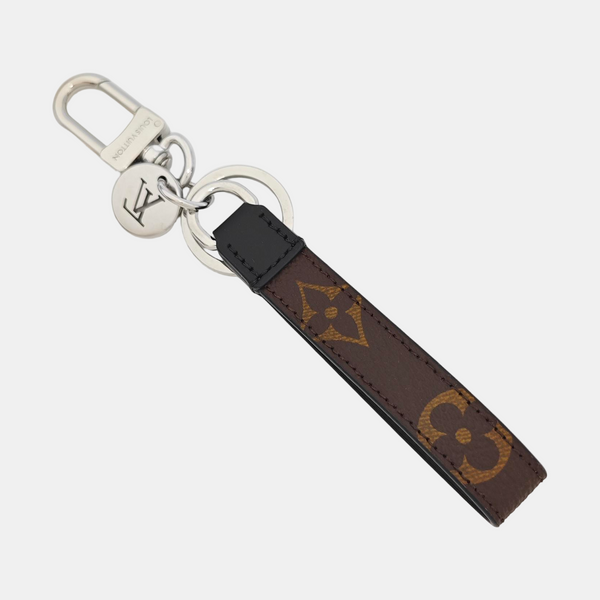 Coated Canvas Bag Charm Brown