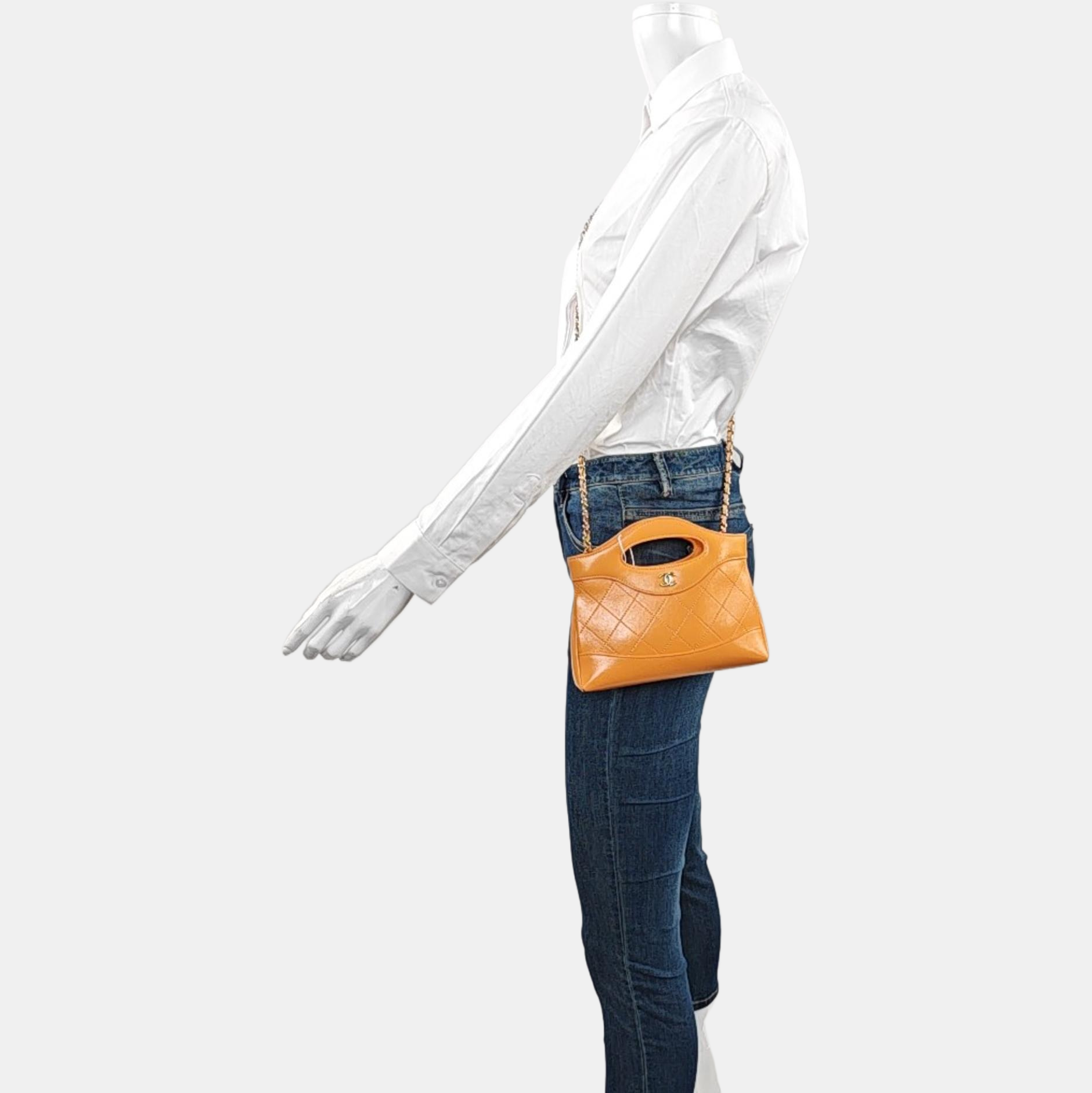CHANEL 31 Nano Quilted Calfskin Yellow