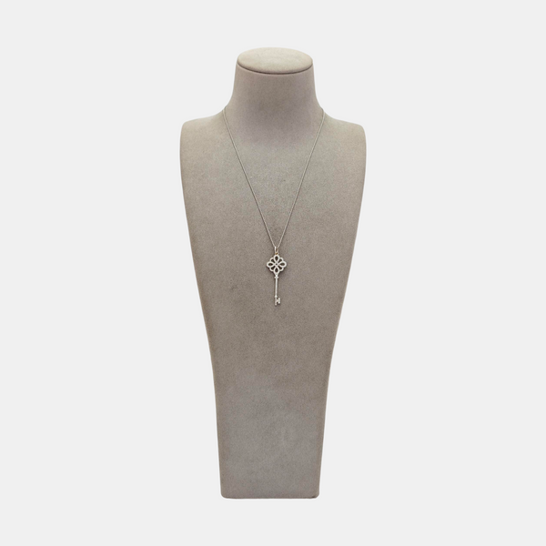 Tiffany Keys 18k White Gold Silver Necklace
