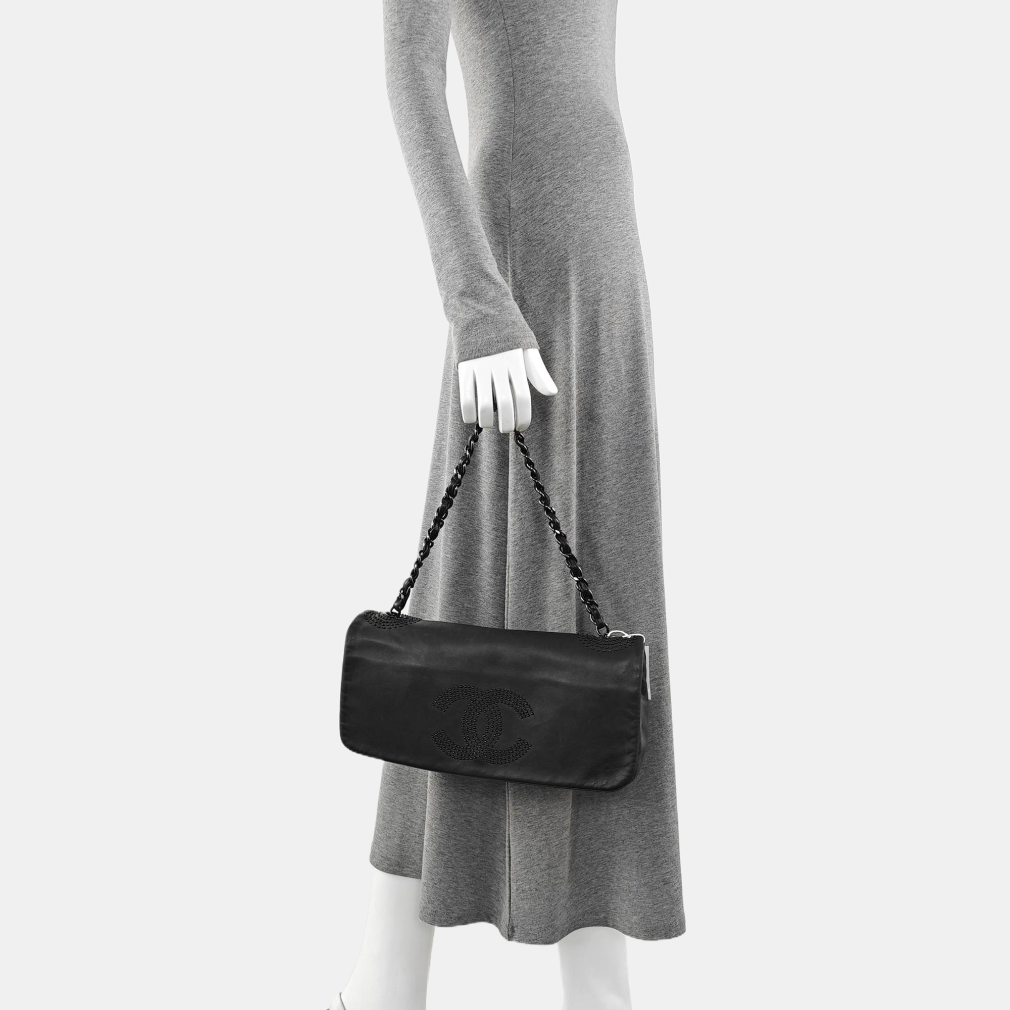Lambskin Shoulder Bag Black