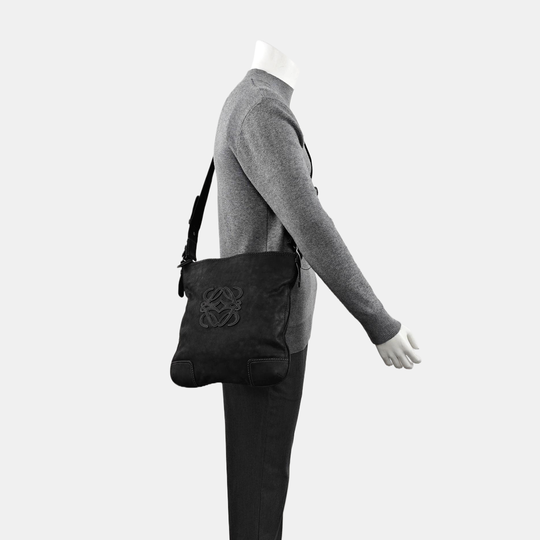 Calfskin Shoulder Bag Black
